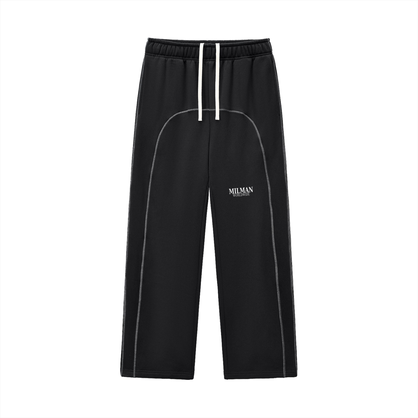 Contrast-Stitched Fleece Sweatpants