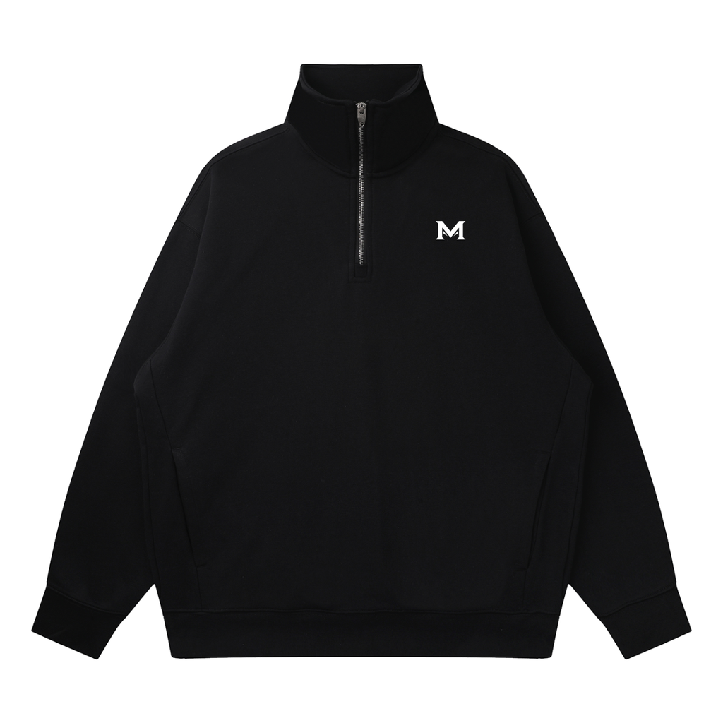 Quarter-Zip Drop Shoulder Sweatshirt