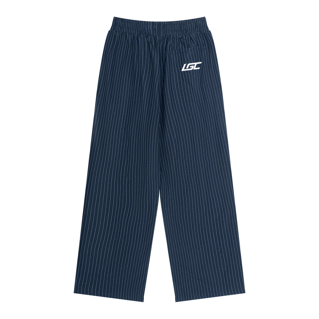 Unisex Striped Pleated Pants