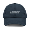 Distressed Embroidered 'Legacy' Dad Hat — Vintage Washed Baseball Cap