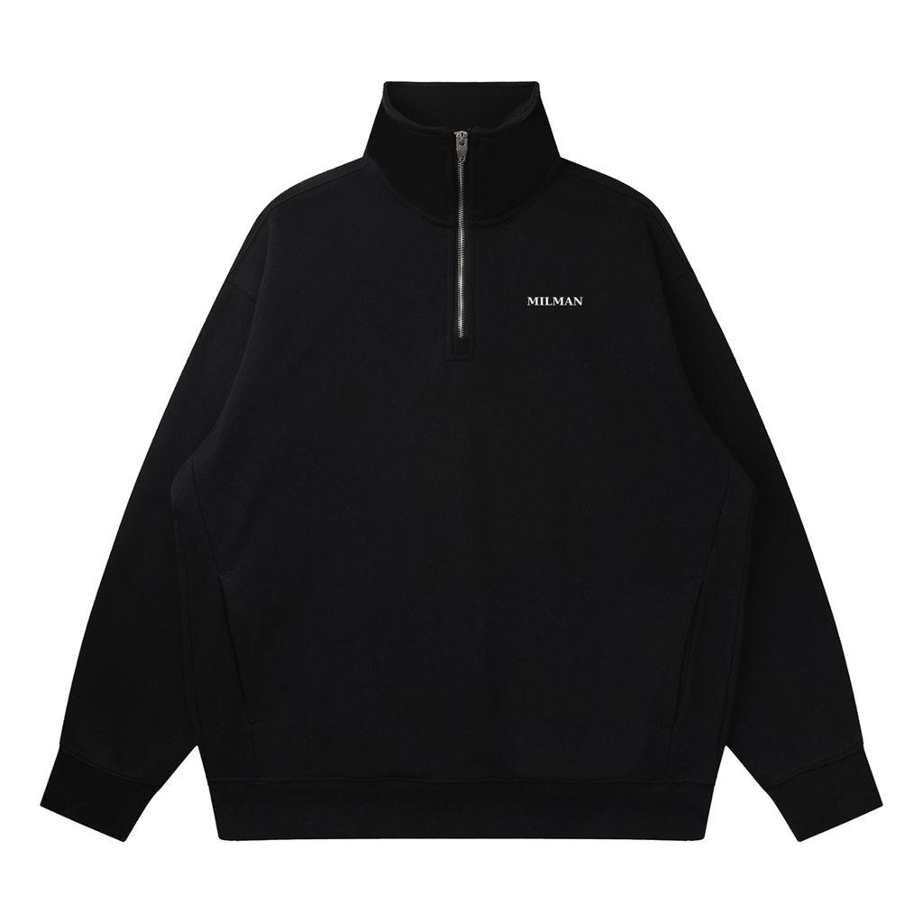 Quarter-Zip Drop Shoulder Sweatshirt